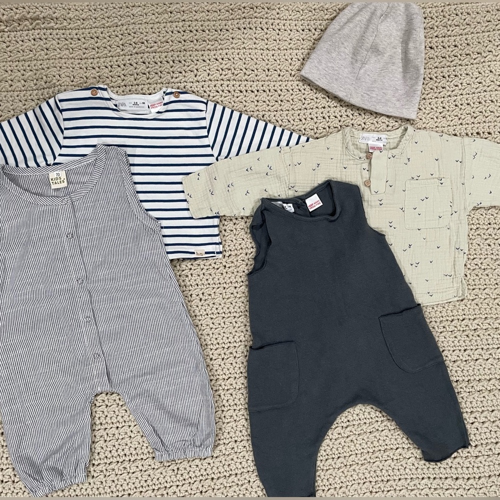 3-6M Baby Shirts and Overalls